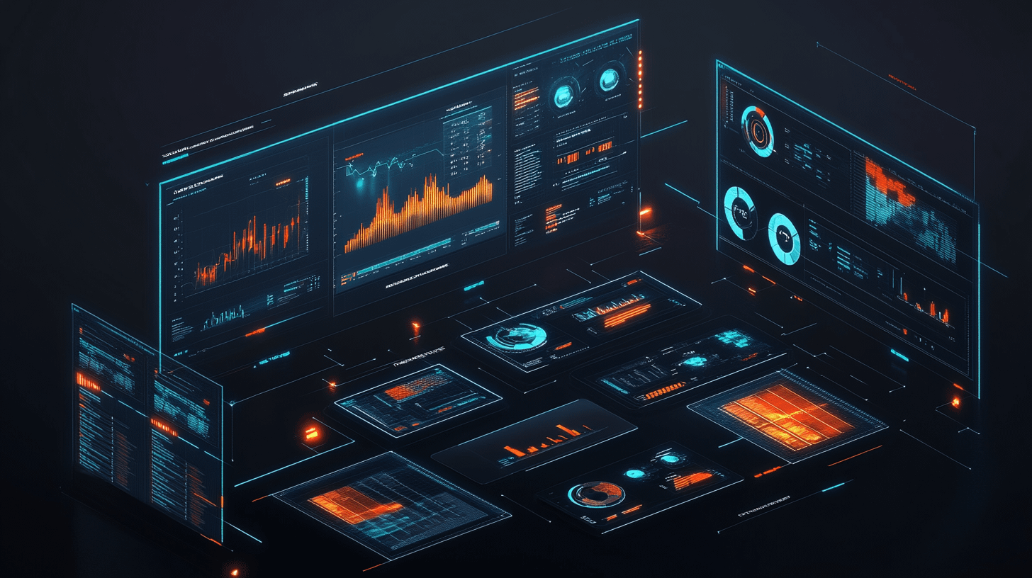 Futuristic digital control center